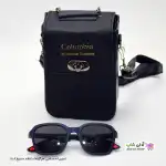 تصویر کیف رو دوشی زنانه و دخترانه کنف ایستاده کلمبیا قفلدار جا کارت دار