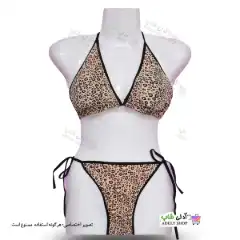 تصویر لباس شنای دوتکه (بیکینی) طرح پلنگی