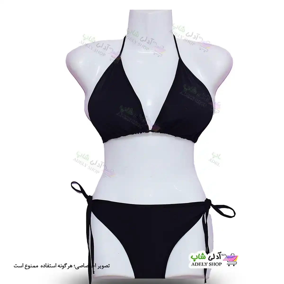 تصویر لباس شنای دوتکه (بیکینی) مشکی