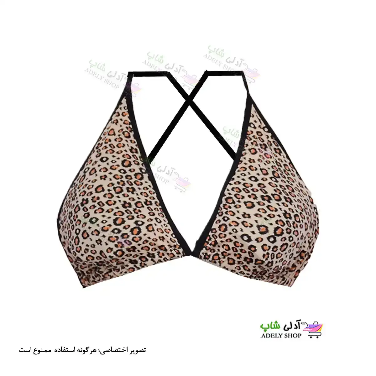 تصویر لباس شنای دوتکه (بیکینی) طرح پلنگی