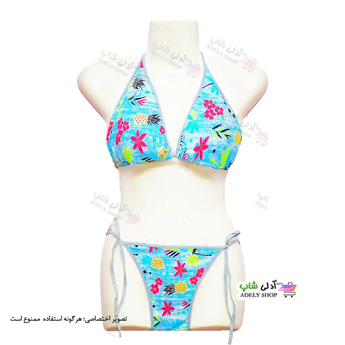 تصویر لباس شنای دوتکه (بیکینی) طرح استوایی