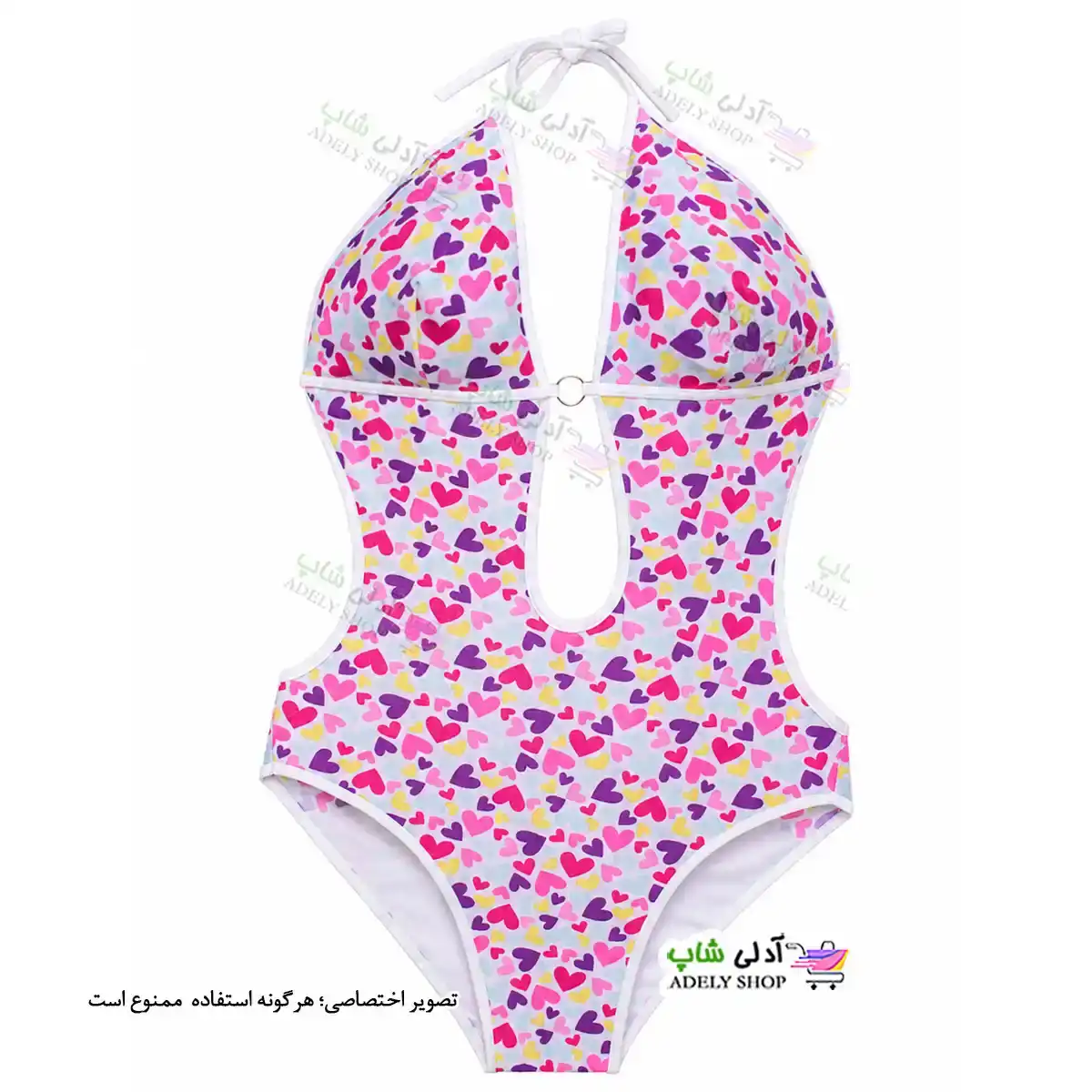 تصویر مایو زنانه و دخترانه اسلیپ کاپدار طرح قلبی