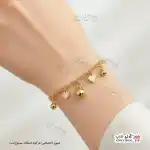 تصویر دستبند آویزدار ژوپینگ رنگ ثابت با آبکاری طلا