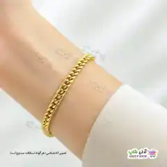تصویر دستبند زنجیری کارتیر ژوپینگ رنگ ثابت با آبکاری طلا
