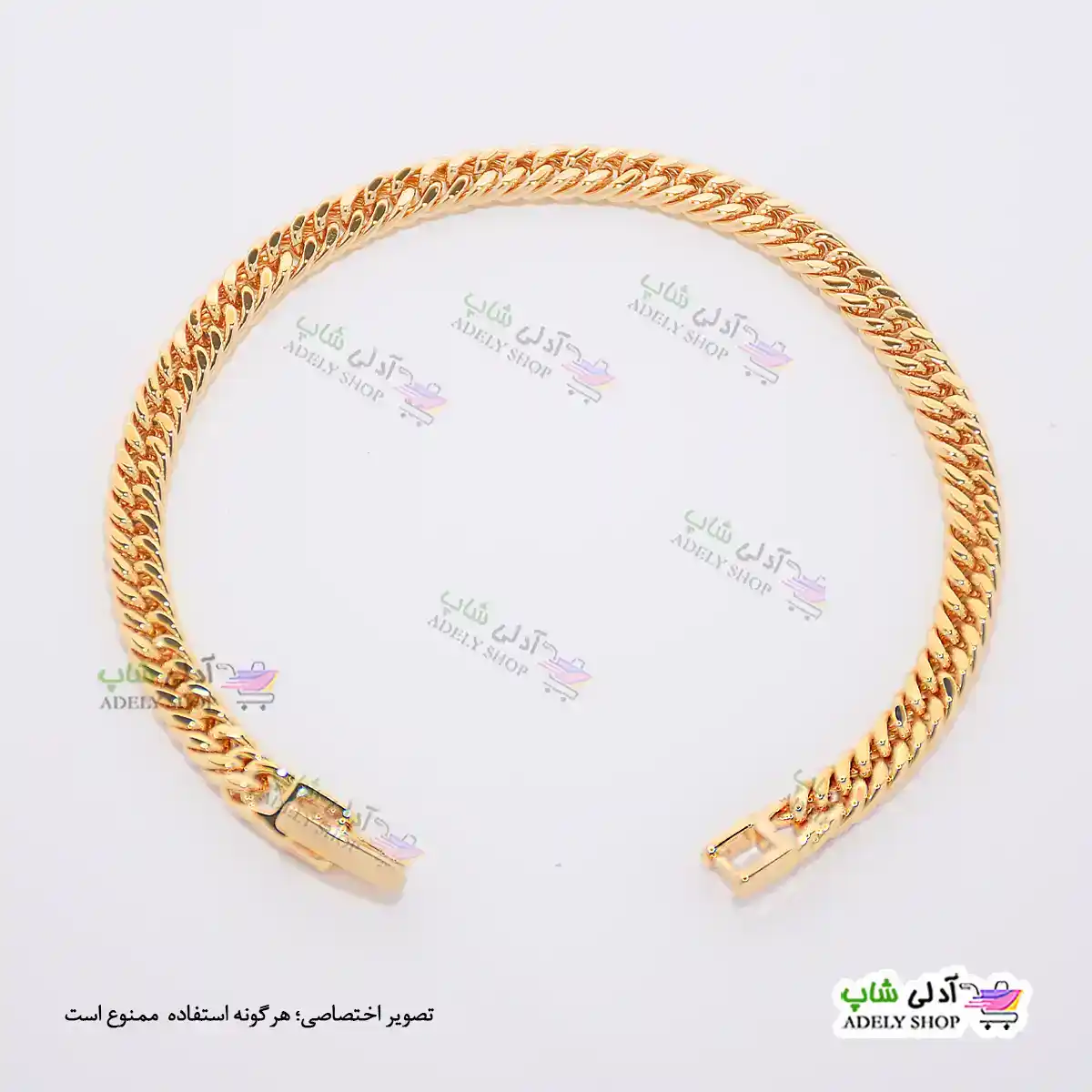 تصویر دستبند زنجیری کارتیر ژوپینگ رنگ ثابت با آبکاری طلا
