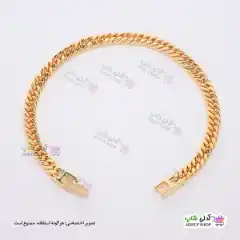 تصویر دستبند زنجیری کارتیر ژوپینگ رنگ ثابت با آبکاری طلا