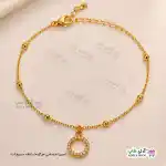 تصویر دستبند نگین دار ژوپینگ رنگ ثابت با آبکاری طلا