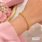 تصویر دستبند زنجیری ژوپینگ رنگ ثابت با آبکاری طلا