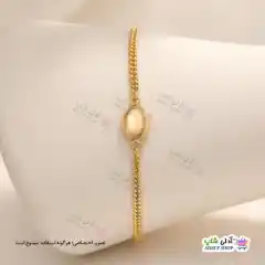 تصویر دستبند آویزدار ژوپینگ رنگ ثابت با آبکاری طلا