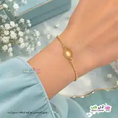 تصویر دستبند آویزدار ژوپینگ رنگ ثابت با آبکاری طلا