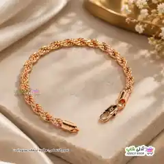 تصویر دستبند زنجیری ژوپینگ رنگ ثابت با آبکاری طلا