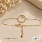 تصویر دستبند نگین دار ژوپینگ با آبکاری طلا