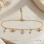 تصویر دستبند نگین دار ژوپینگ رنگ ثابت با آبکاری طلا