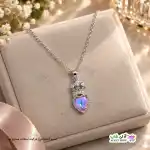 تصویر گردنبند طرح قلب و تاج2
