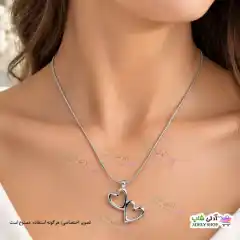 تصویر گردنبند طرح دوقلب