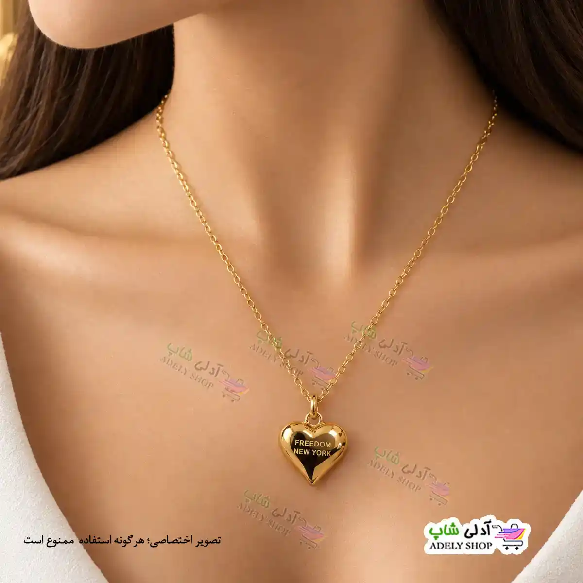 تصویر گردنبند طرح قلبی