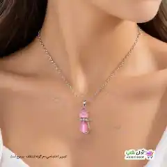 تصویر گردنبند گربه ملوس با نگین چشم گربه