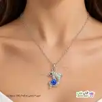 تصویر گردنبند نگین دار طرح دولفین