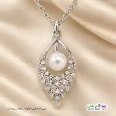 تصویر گردنبند طرح اشک مروارید دار