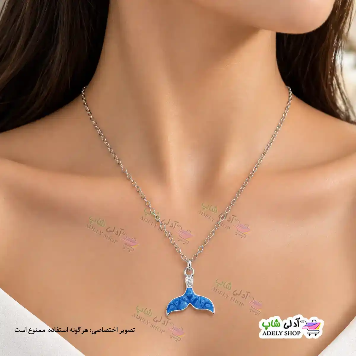 تصویر گردنبند طرح دم وال 1