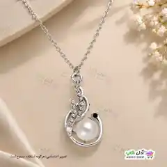 تصویر گردنبند نگین دار طرح مرواریدی