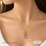 تصویر گردنبند نگینی طرح خرگوش