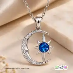 تصویر گردنبند طرح ماه و ستاره